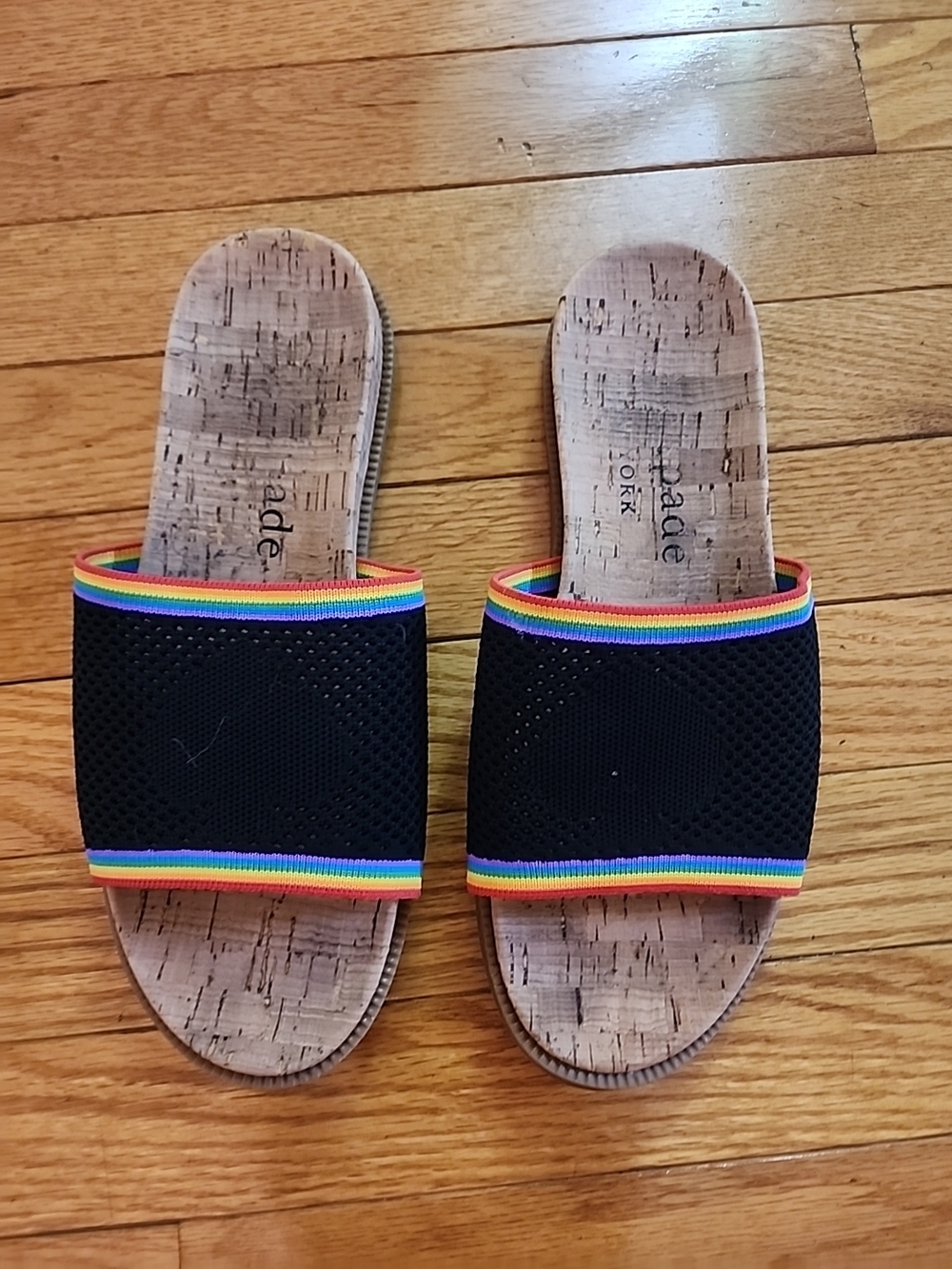 Kate Spade New York Wren Rainbow Knit Cork Slide Women's Sandal/ Black